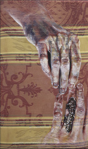 Hand
Olieverf op doek (meubelstof)
30 x 18 cm